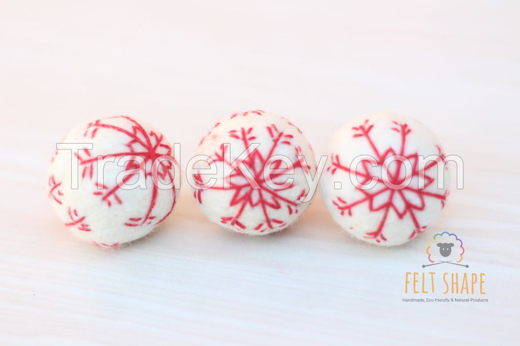 Embroidery Snowflakes Christmas Ball