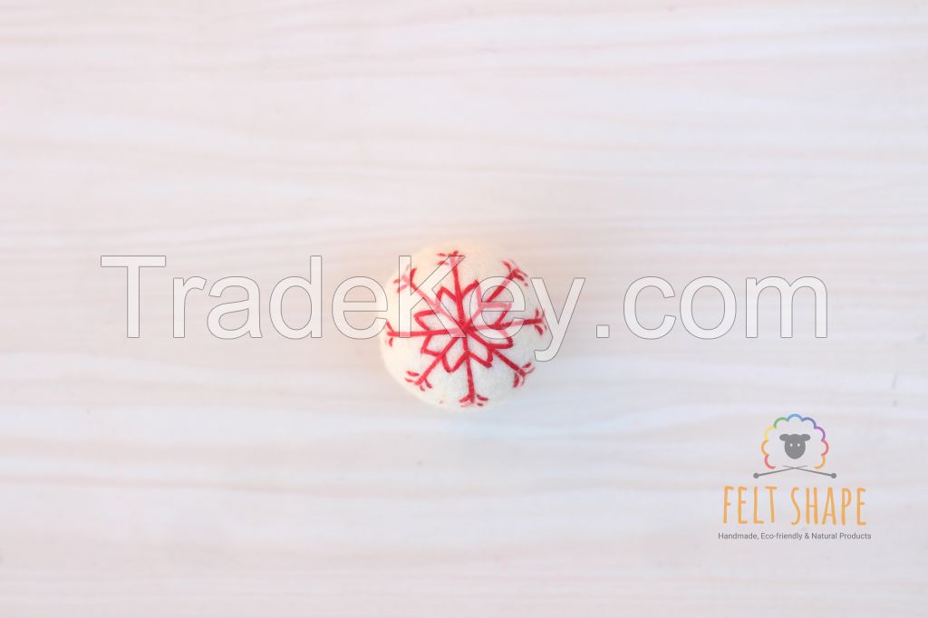 Embroidery Snowflakes Christmas Ball