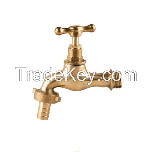 Polished Brass Water Tap/Brass Bibcock Good Quality Brass Taps Cold Wa