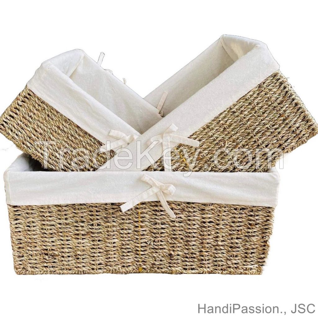 Seagrass Woven Storage Laundry Basket Made in Vietnam