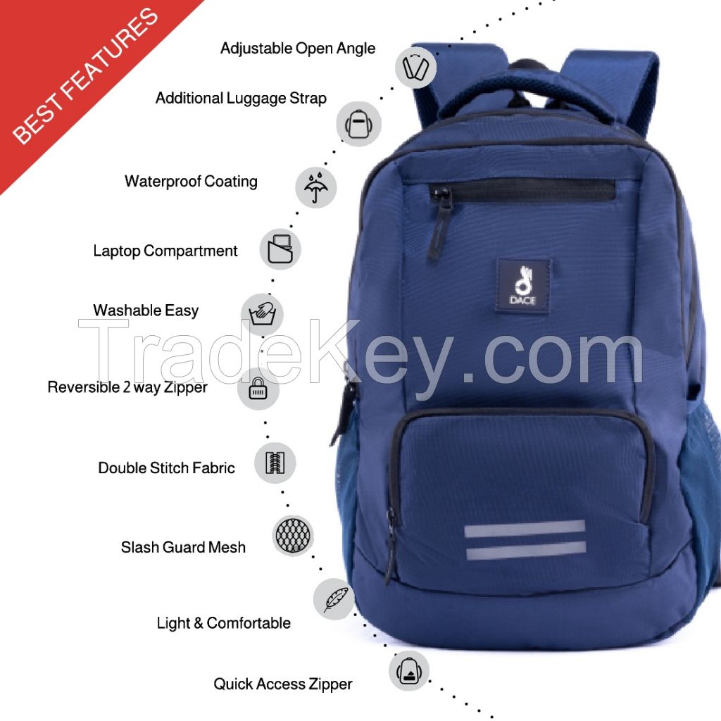 Dace Blue Casual Waterproof Laptop Backpack/Office Bag/School Bag/College Bag/Business Bag/Unisex Travel Backpack