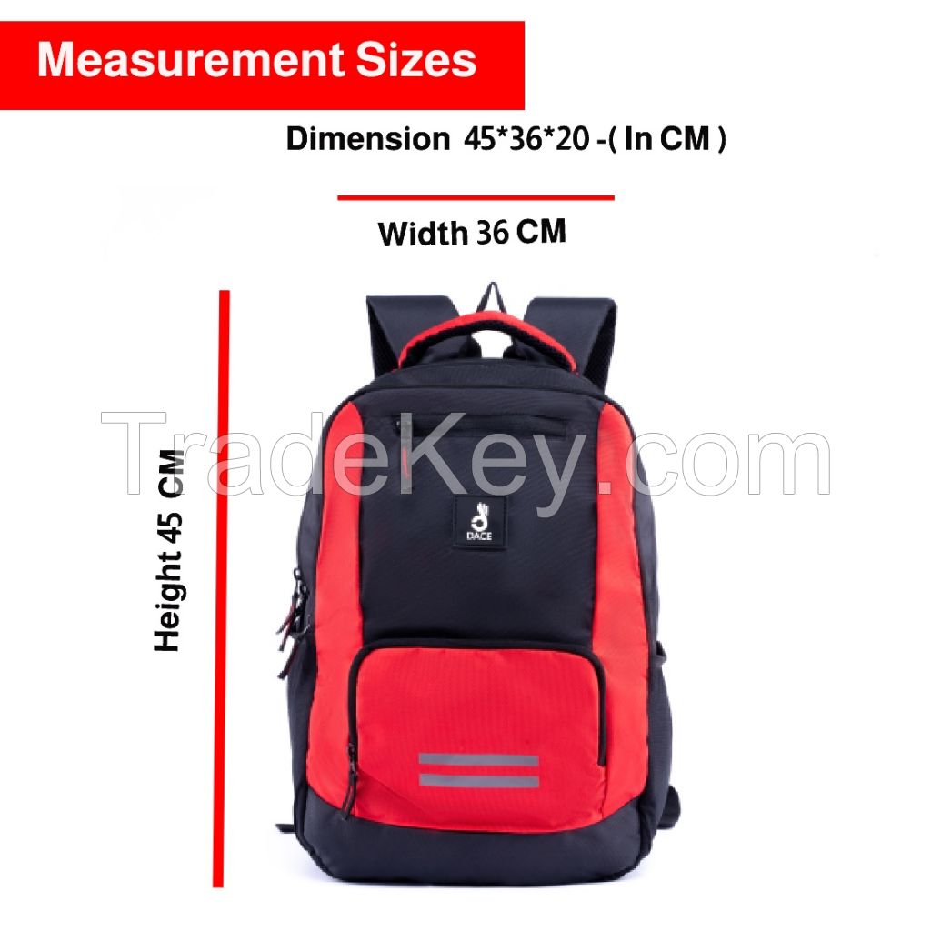 &quot;Dace 2.0 Version Casual Waterproof Laptop Backpack/Office Bag/School Bag/College Bag/Business Bag/Travel Backpack (15.6inch laptop) 30 L (Red &amp; black) &quot;