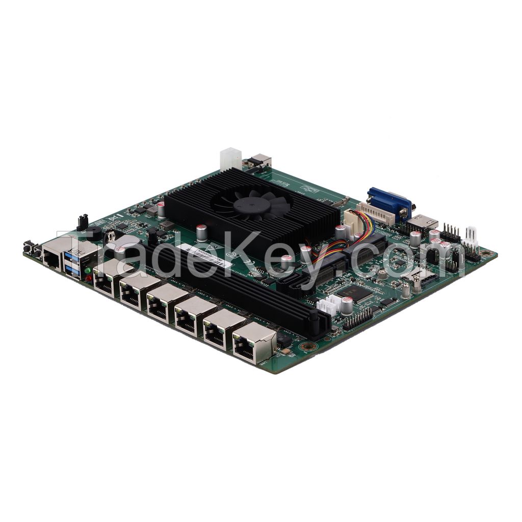 Embedded Intel 3865U/4405U/4415U Onboard Mother Board 6*2.5Gbe LAN for Network Application