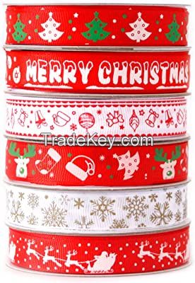 Christmas gift decorated ribbon