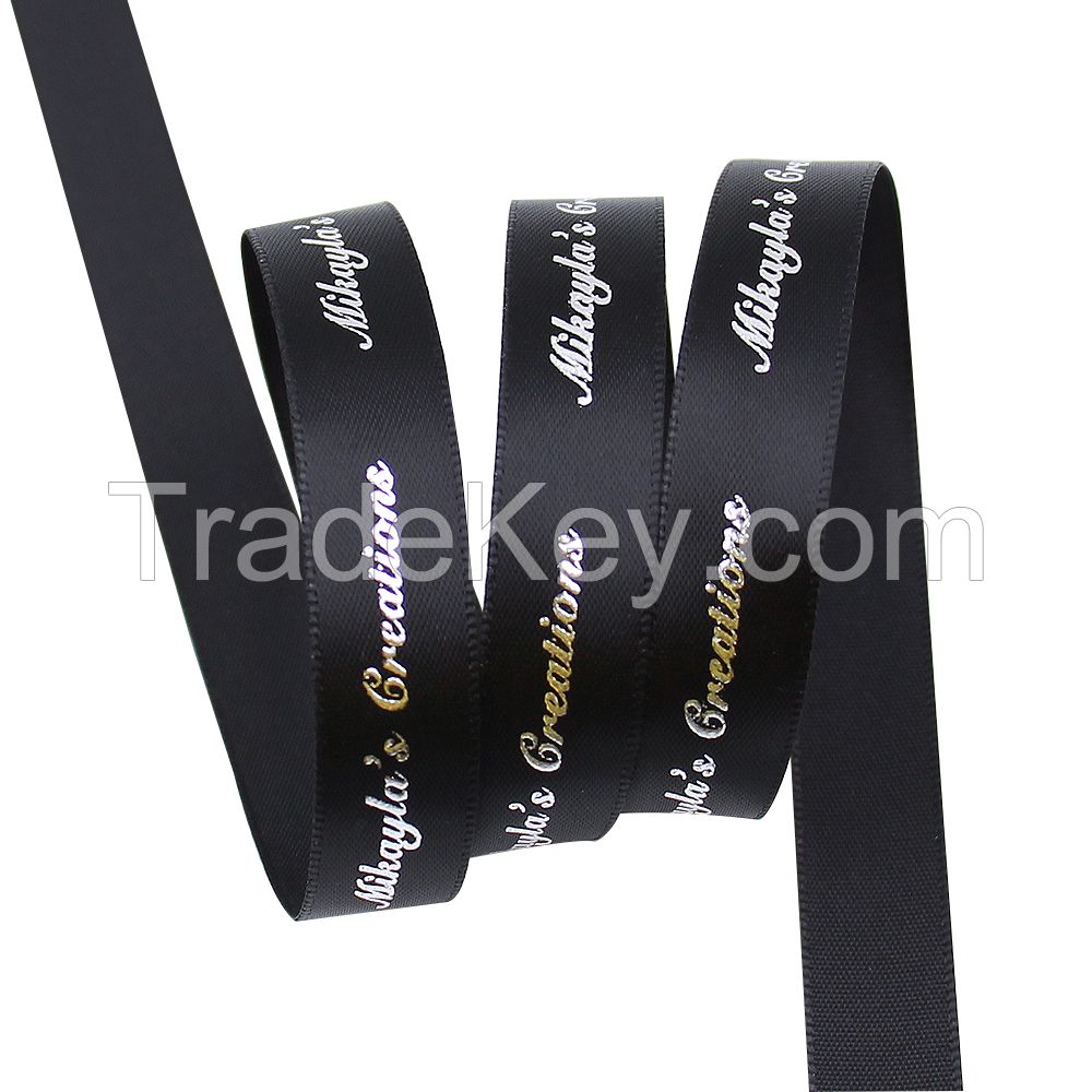 China Factory Wholesale Oem Custom Personalized Printed Logo Ribbon Gift Wrap Stock Ribbon