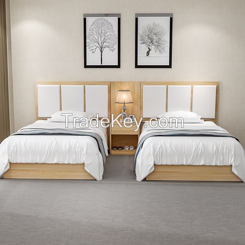 High Quality Hotel Wooden Furniture King Size Bed