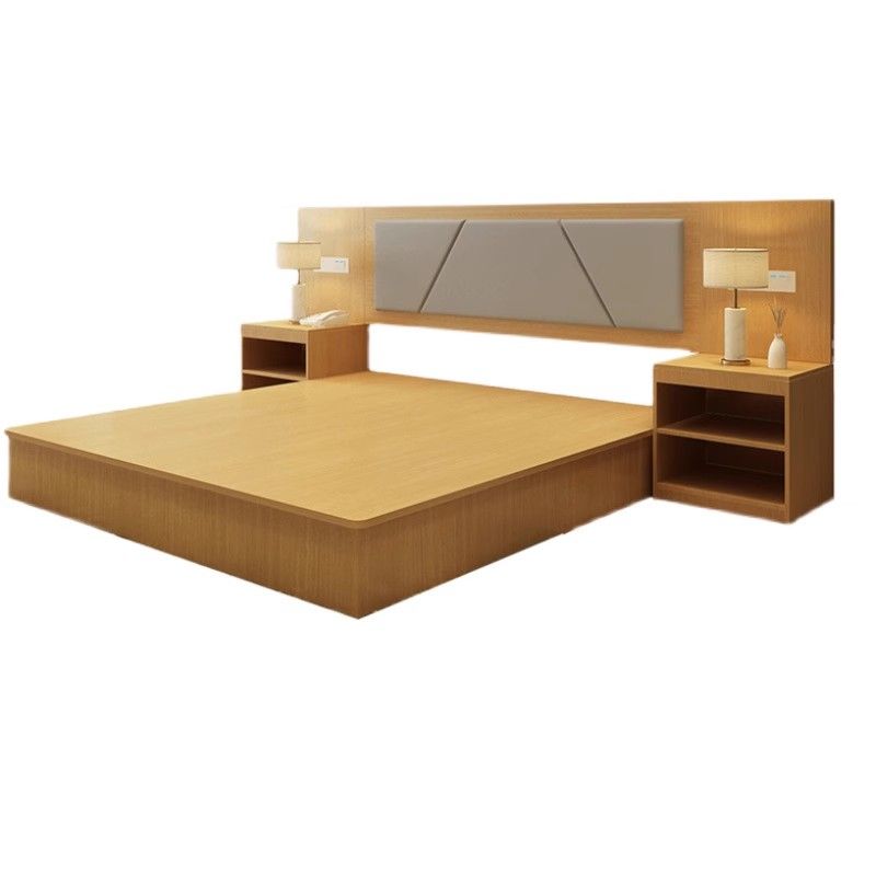 Best Selling 5 Star Hotel Bedroom Furniture Wooden Simple Modern Single Bed Set