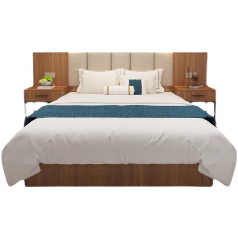 Best Selling 5 Star Hotel Bedroom Furniture Wooden Simple Modern Single Bed Set