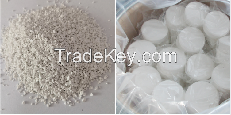 hot sale Pool Chlorine chemical sdic 56% 60% tablet powder granule