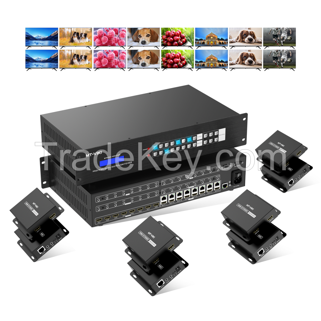 MT-VIKI 4K 60hz 8x8 8x16 HDMI matrix Over Ethernet 