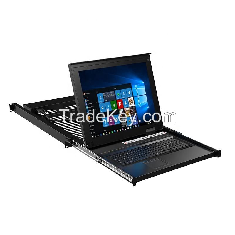 17" LCD KVM Switch 16 Port VGA, MT-VIKI 1280*1024 Rackmount KVM Drawer for 19" 1U Rack + 16-pack Cables, 17 Inch LED KVM Console