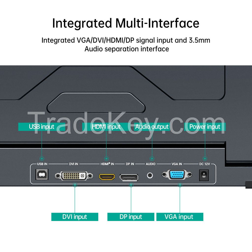 MT-VIKI 4K 15.6"  LCD KVM Switch Console 1 port HDMI/VGA/DVI/DP Portable