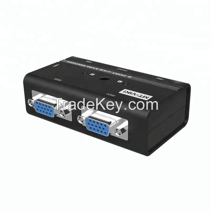 Mini 2 Port Manual Vga Hot Plug Usb Kvm Switch