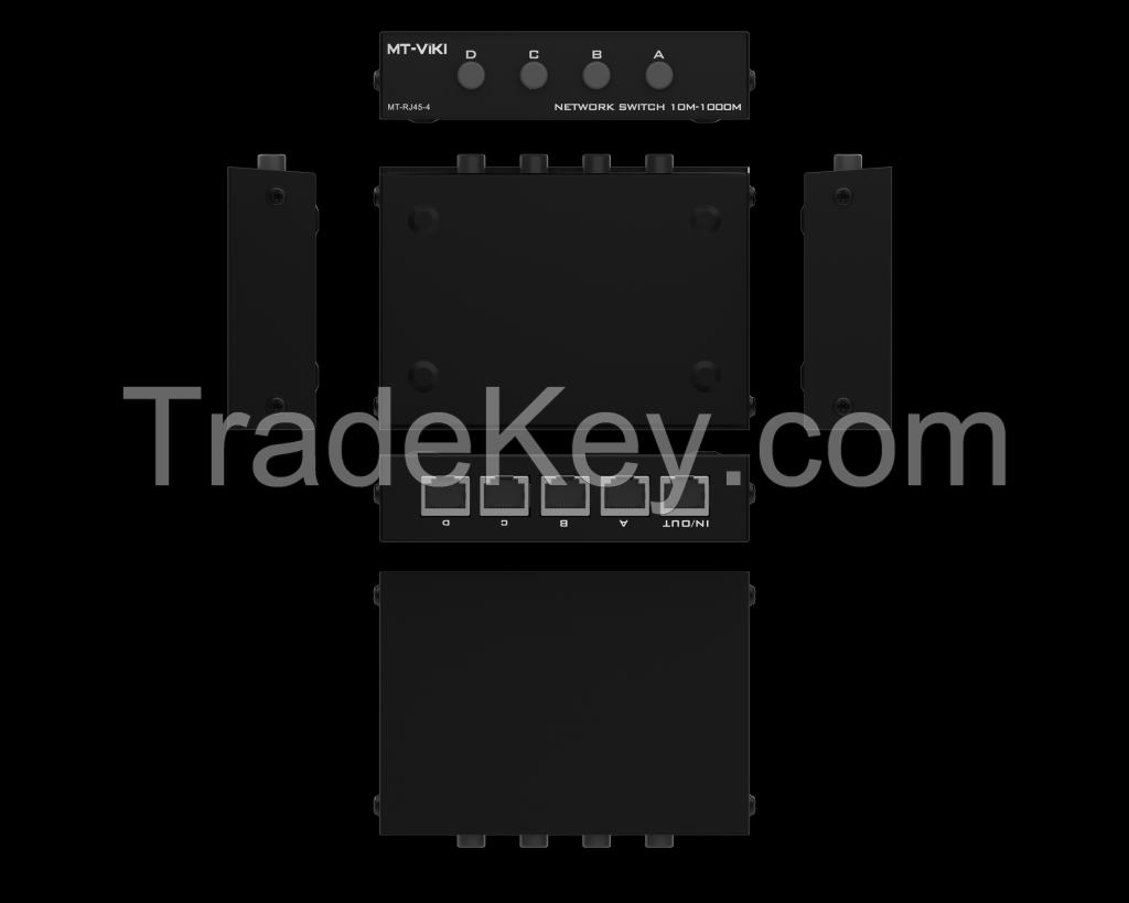 MT-ViKI No Power Required RJ45 Interface 4 Port Industrial Ethernet Switch