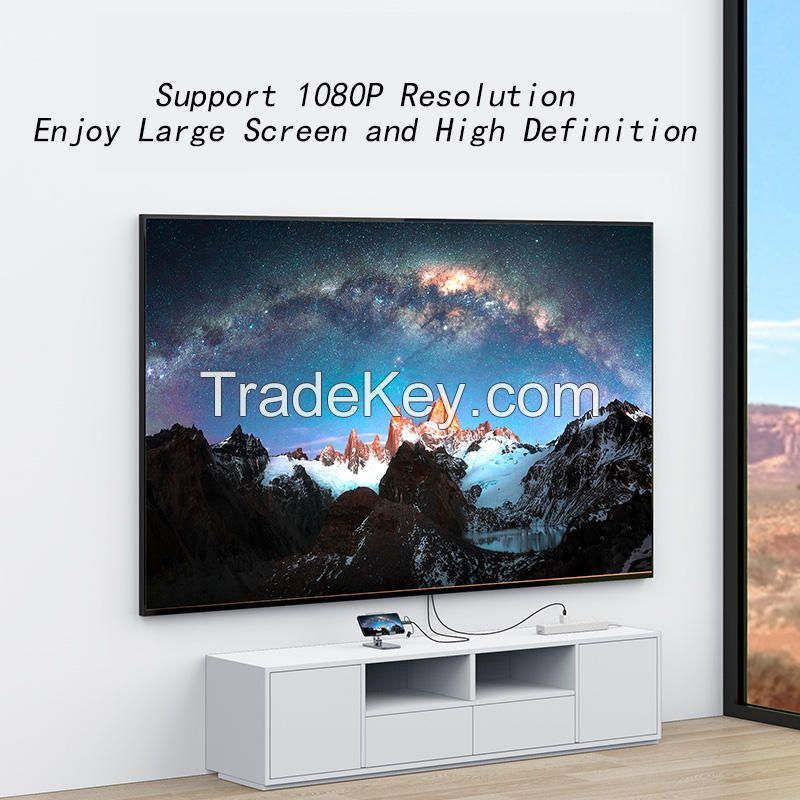 Three-In-One Mobile Phone Screen Projection Cable