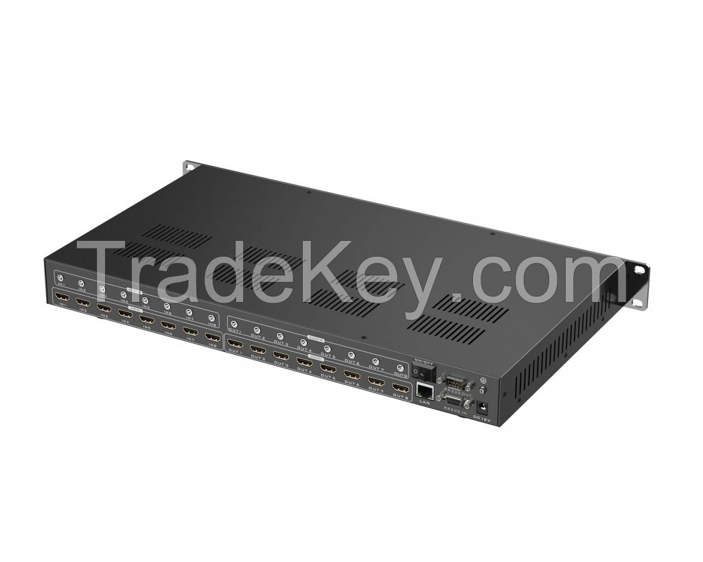 4k 60hz Seamless HDMI matrix 8x8 8 in 8 Out with Splicing Mode, Available for 4x4 8x8 8x16 16x16 32x32 36x36 72x72