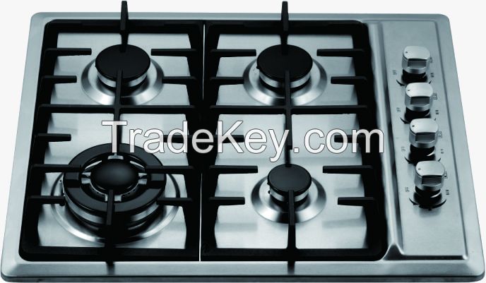 4 burners built in Stainless steel gas cooktop