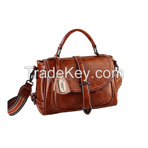 Vintage Leather Multi Pockets Handbag Retro Designer Crossbody Bag High Quality Large Capacity Sling Purse Long Strap Messenger Bag Office Work Tote Exquisite Briefcase