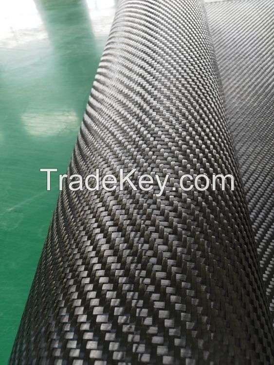 High Quality Plain Twill 90g 100g 120g 300g 20x300 Black 1k Carbon Fiber Cloth Carbon Fiber Fabric