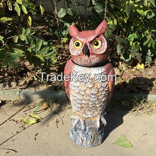 Wind-action owl decoy bird scaring owl PE Owl Bird Deterent