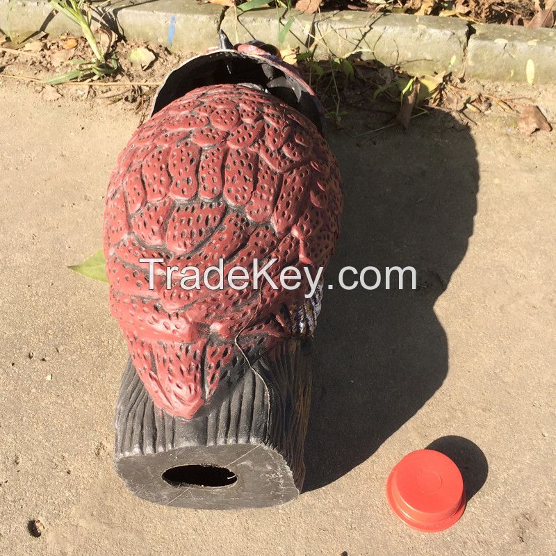 Rotating head owl decoy ,bobbing head owl, 17*17*38 cm 