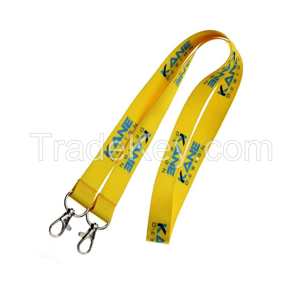 Custom polyester lanyards sublimation printing promotional lanyard with logo