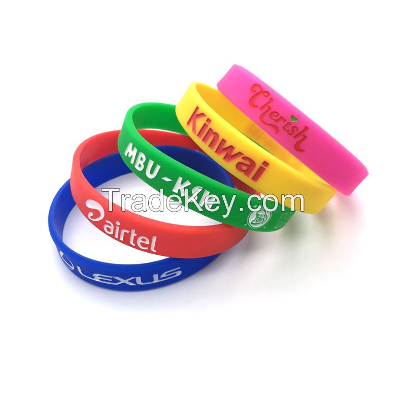 Custom silicone band promotional wristband with logo