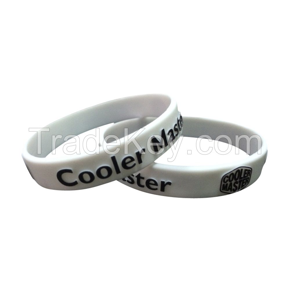 Custom silicone band promotional wristband with logo