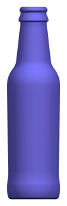 200 ml thin glass bottle