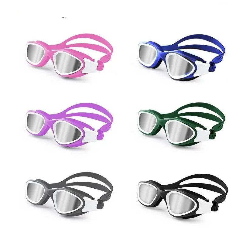 Customized swimming googles man woman adult new fashion anti fog UV protection swim glasses