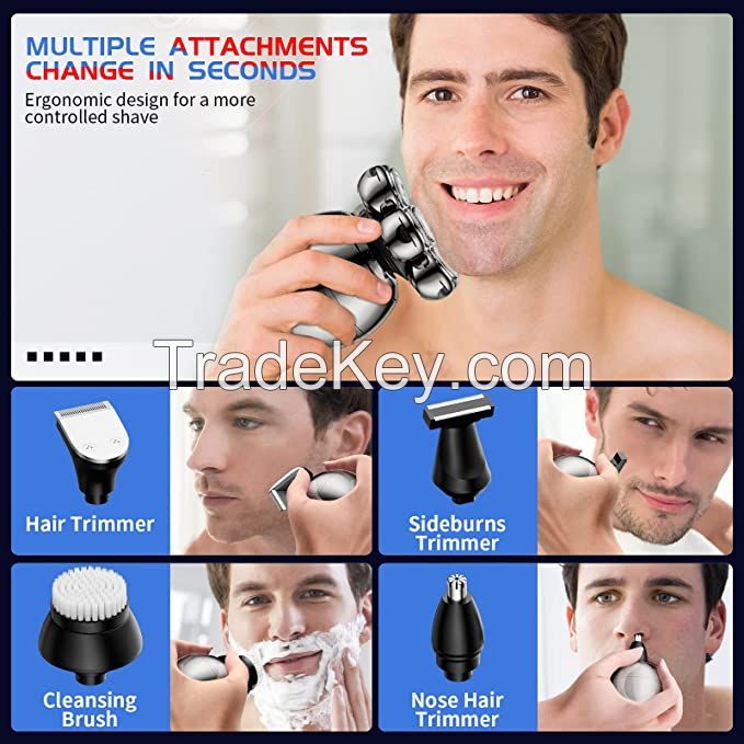 Electric Head Shaver for Bald Men 7D Floating Cutter