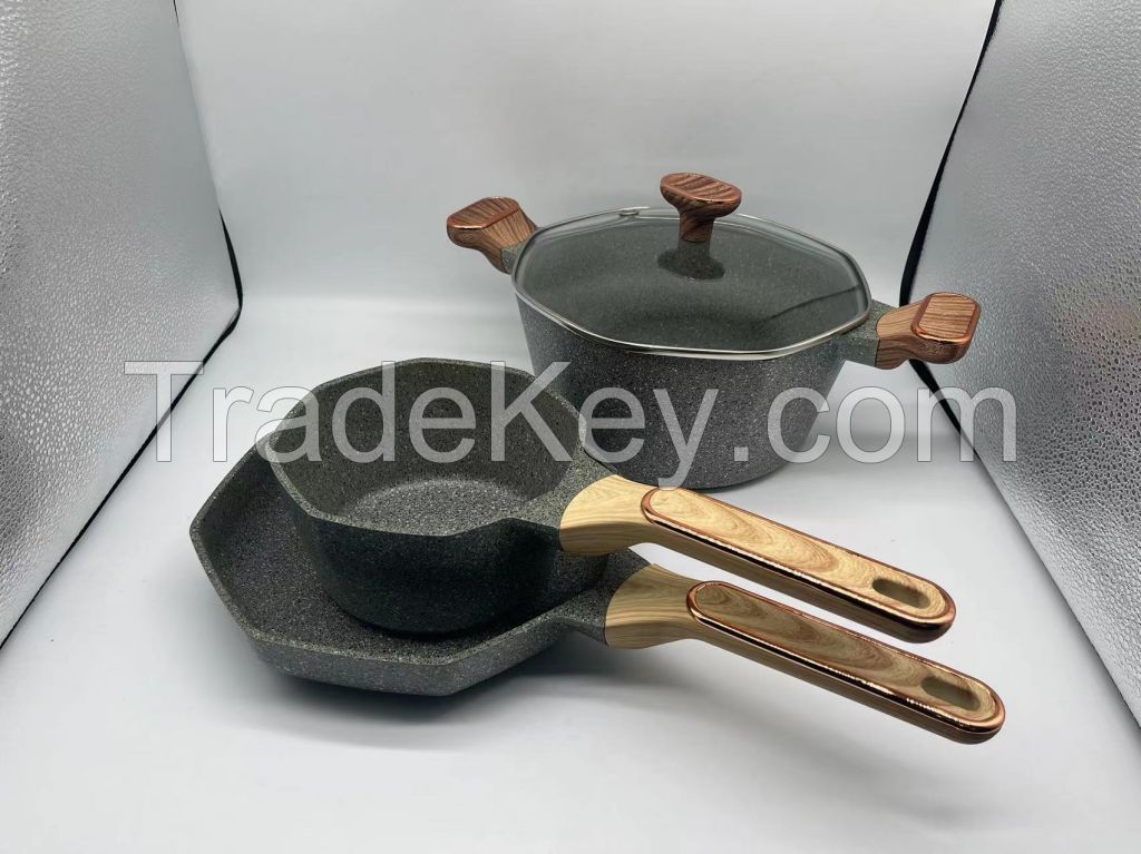 10 pieces Die casting aluminum non stick cookware set 