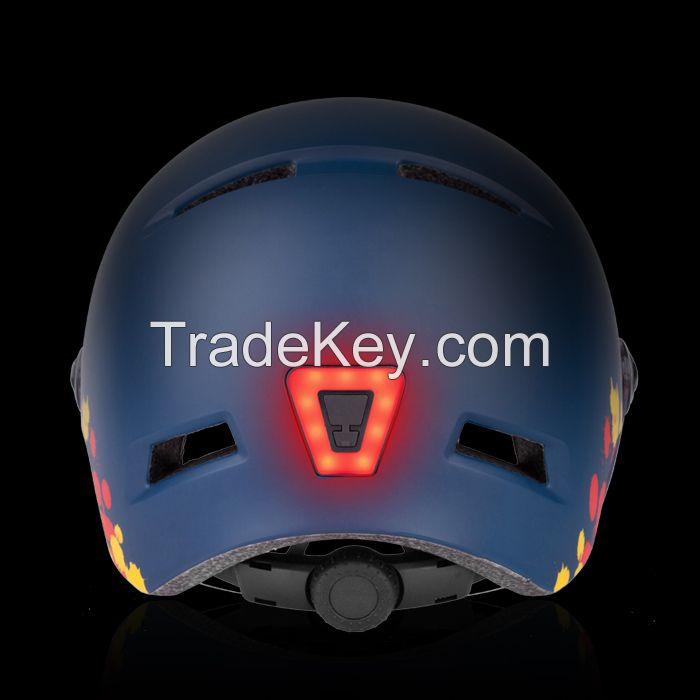 Bicycle helmet with Shield Led light from OEM helmet factory 