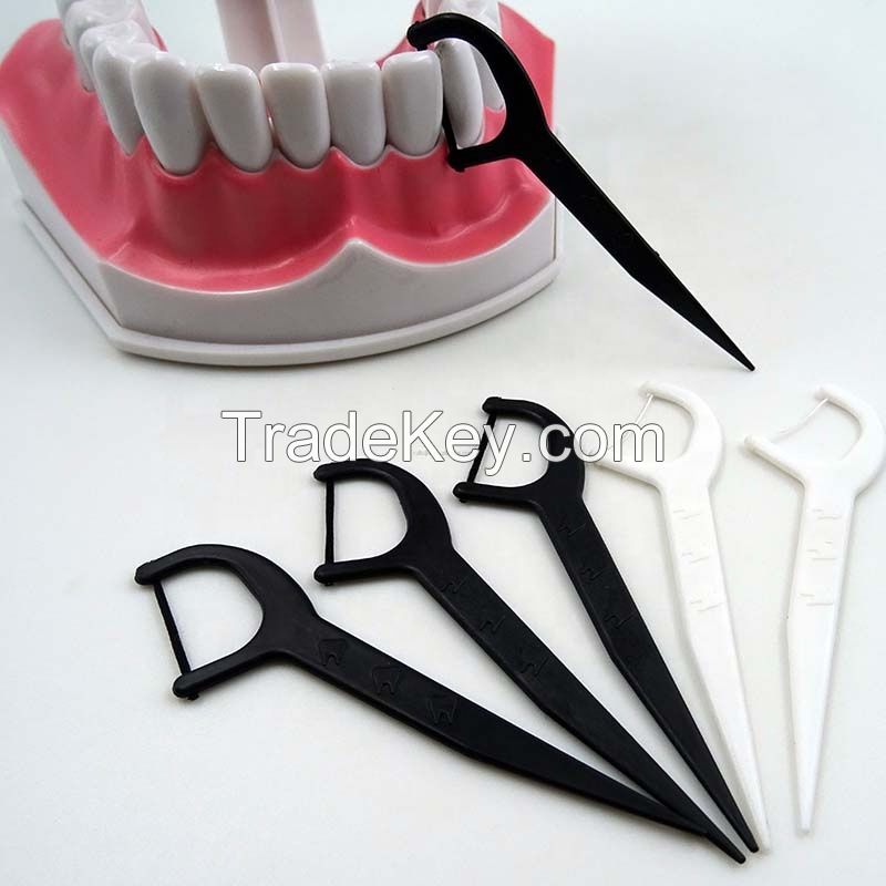 Eco-friendly Biodegradable Bamboo Charcoal Teeth Picks Dental Floss PL