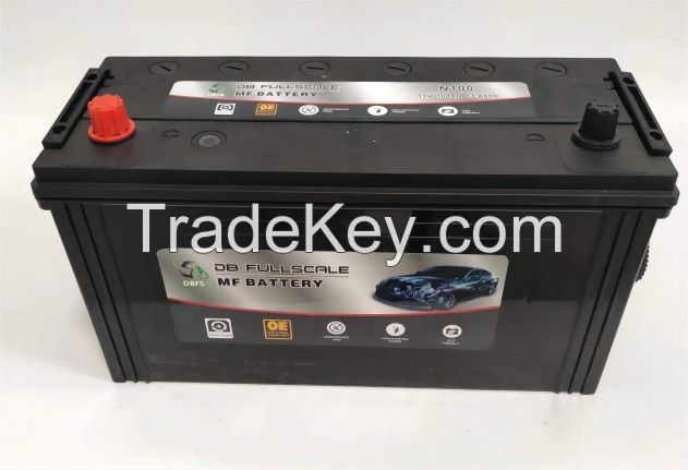 DIN100 100AH Auto Car Battery Manufacturer Excellent Performance Maintenance Free Starter Stop Batteries For Cars 