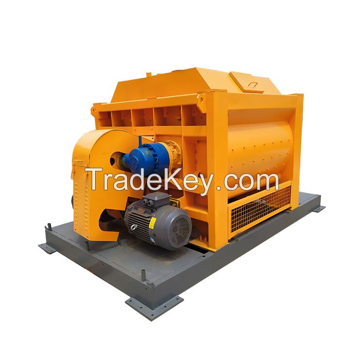 JS1000 automatic cement mixer horizontal twin shaft forced mixing machine for sale