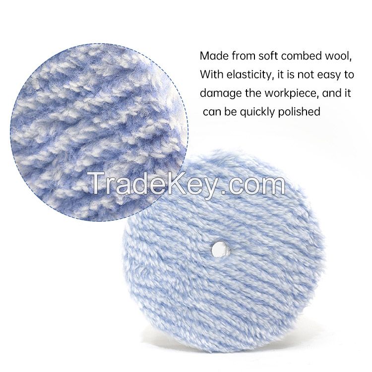 Wholesale Factory Car Detailing DA Wool Microfiber Buffing Pad Microfiber Polishing Pad