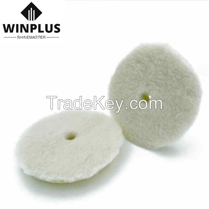 W0564 DA Wool Car Polishing Pad 100% Nature Lamb Wool Buffing Pad Japan Type Wool Pad