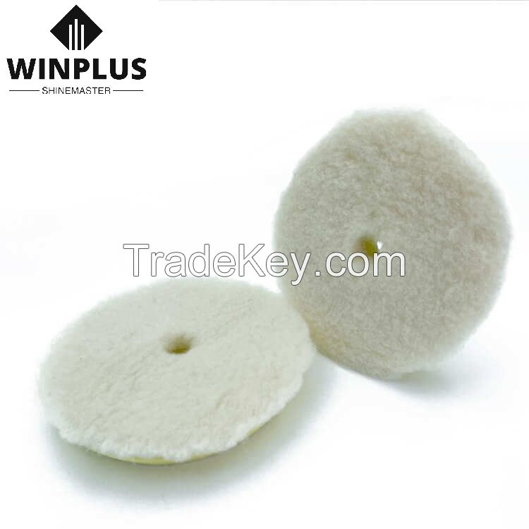 W0564 Da Wool Car Polishing Pad 100% Nature Lamb Wool Buffing Pad Japan Type Wool Pad