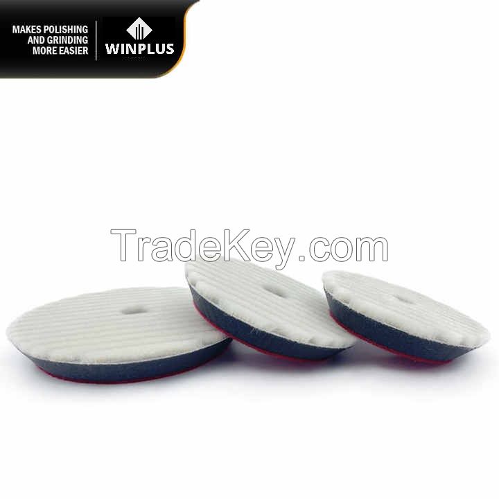 3 4 5 inch Wool Buffing Cutting Disc Sheepskin Japan Type Wool Polishing Pad  Car Detailing Wool Pad