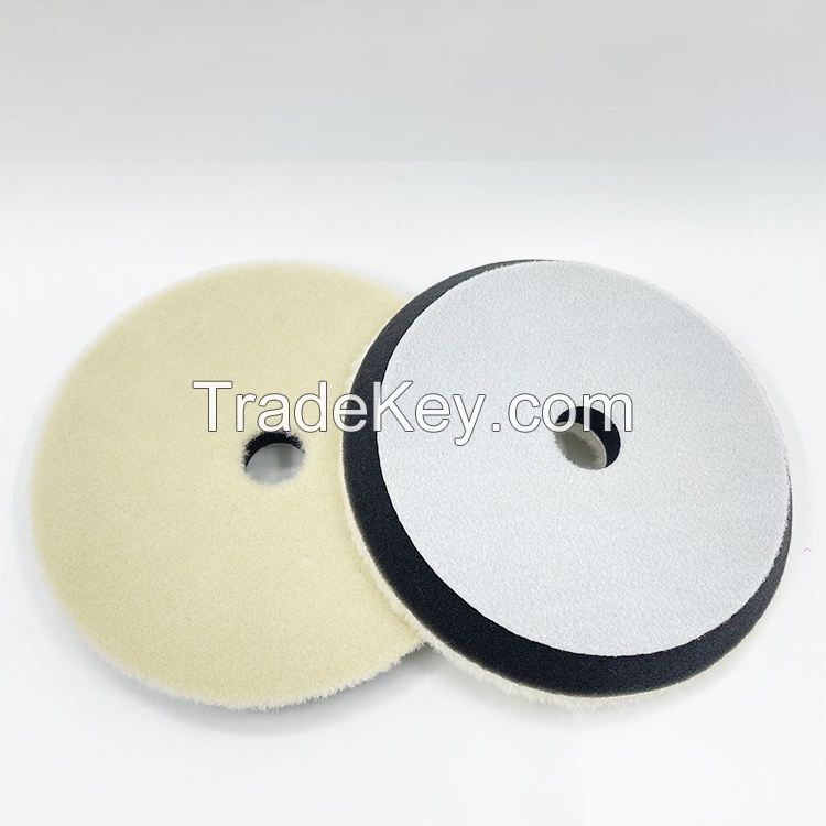 5inch  6 Inch Japan Wool Polishing Pad For Car Polisher Pad Kits Wool Finish Polishing Pad