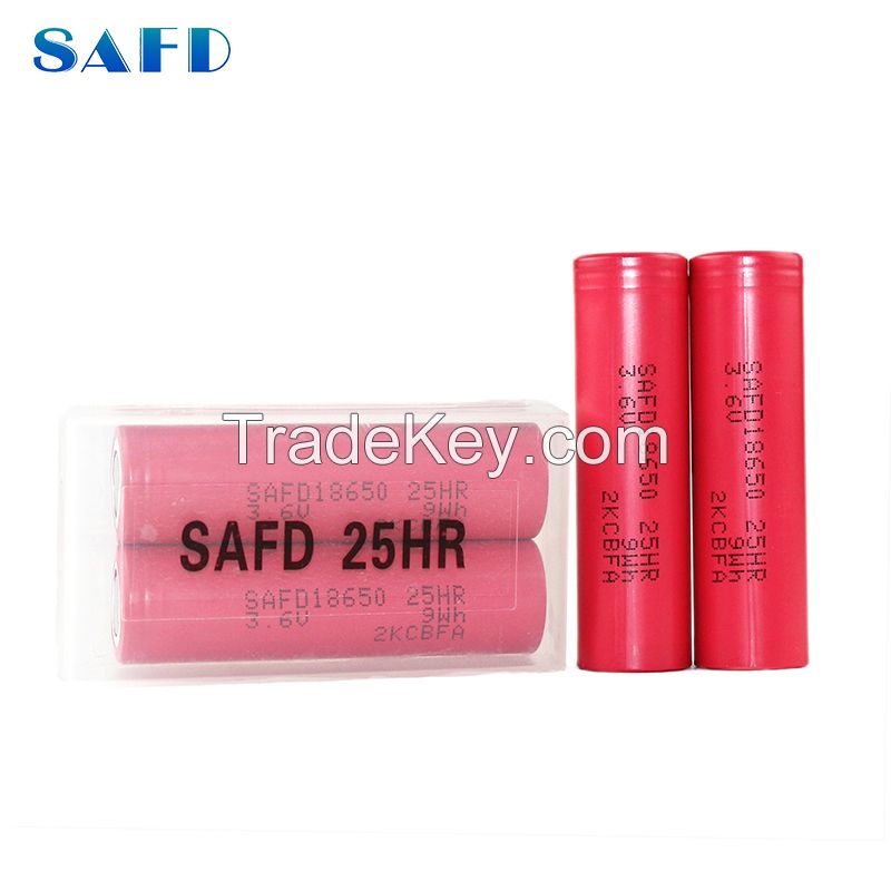 18650 Battery 25HR  2500mAh 20A Best 18650 Liion  Battery