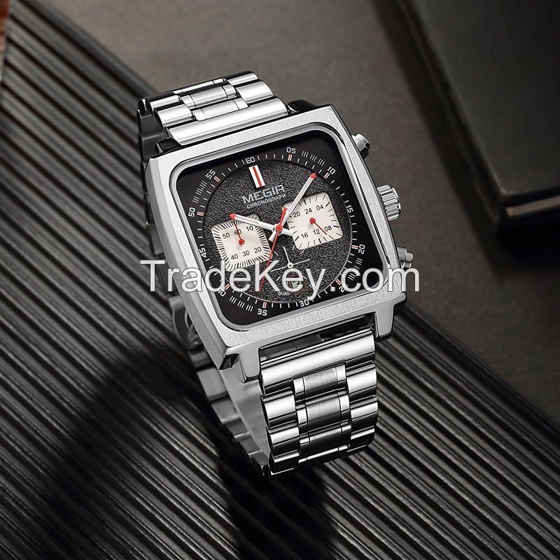 Megir Watch Chronograph Fashion Timepiece For Men