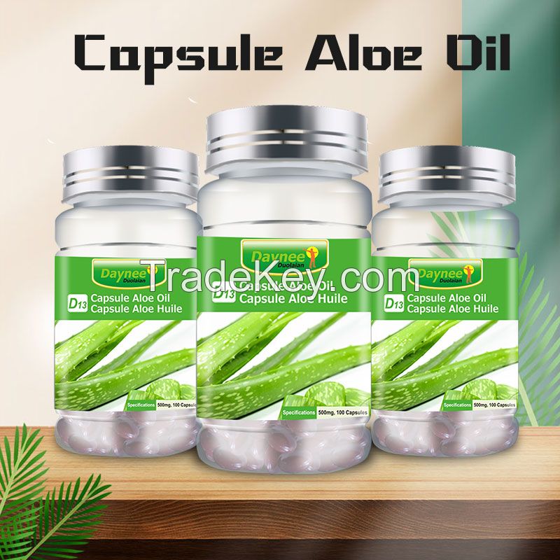 Body Beauty Weight Loss Aloe Capsules 100% Natural soothing lightening Aloe Vera Oil pills for Skin whitening