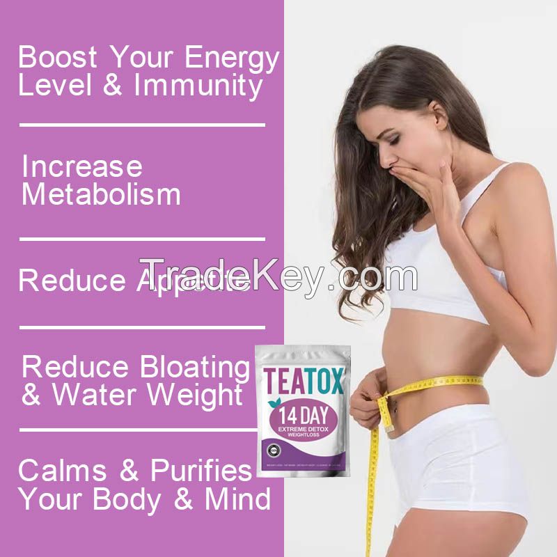 14 Day slimming Extreme Detox tea Burn fat Cleanse Metabolism weight loss Slim herbal Tea Factory custom