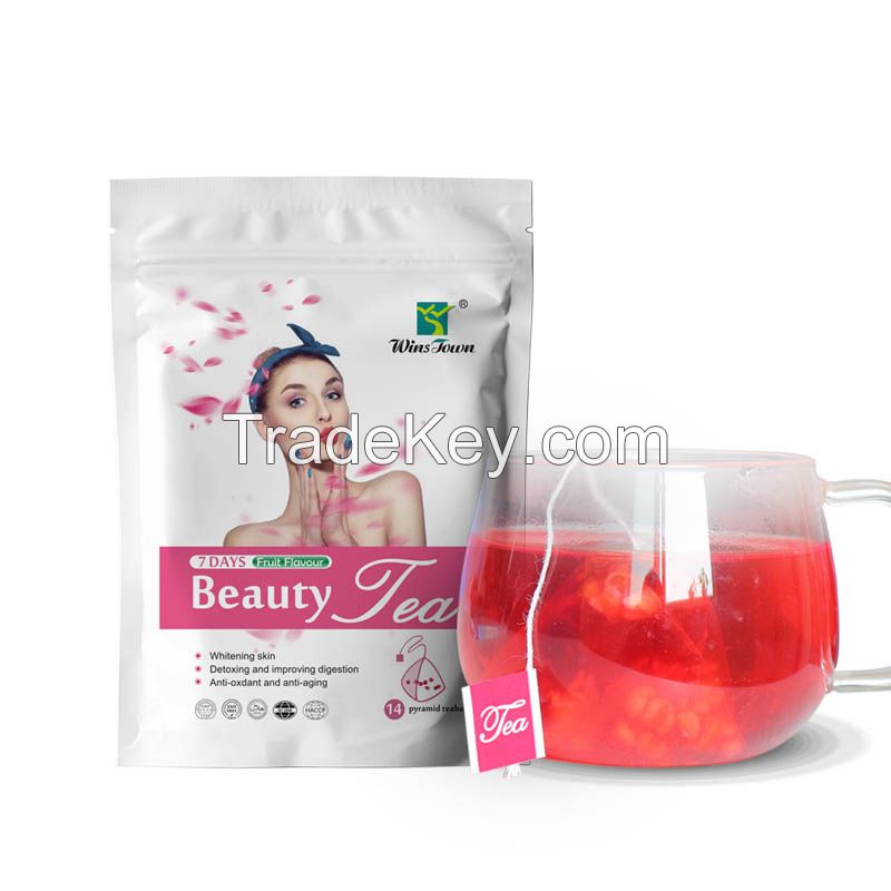 Winstown 7 days Herbal Beauty skin whitening tea bag blanchissant Slimming Detox glow tea for white