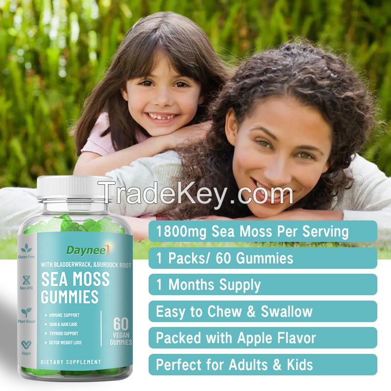 Private label healthcare supplements seamoss gummies vegan organic sea moss gummies