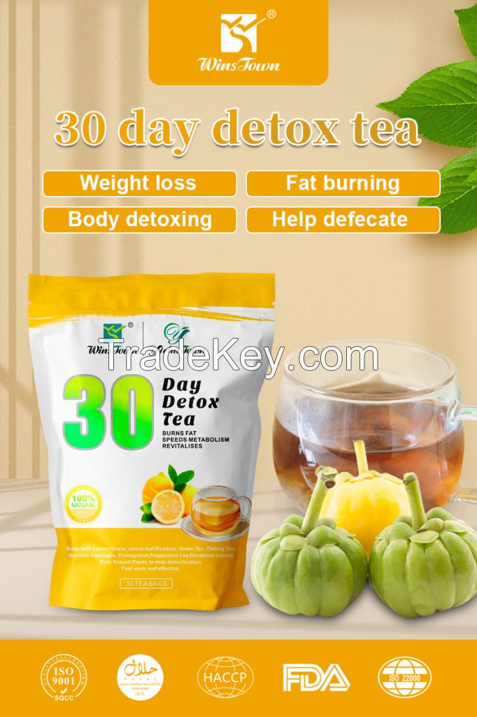 Natural Lemon flavor slim tea Private Label 30 Days Weight Loss Belly Detox Tea for Slimming Product