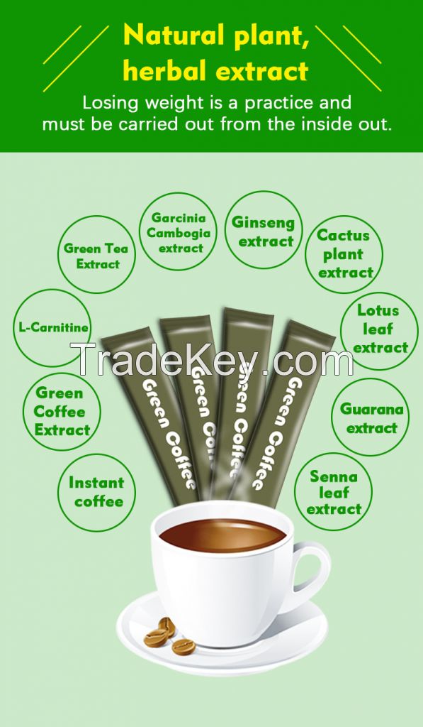 Winstown Slimming green coffee Ganoderma healthy Diet control Powder Instant Slim green coffee weight loss