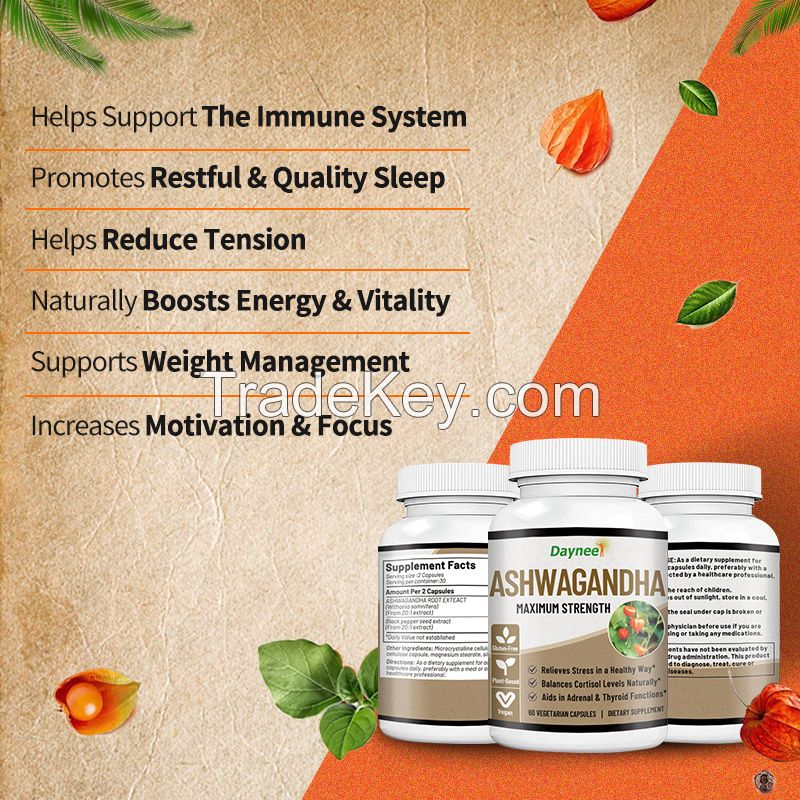 Natural capsules relieve stress ashwagandha herbal capsules best tablets